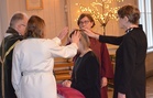 Virkaan siunaamisen toimittivat kirkkoherra Antti Kupiainen, pastori Päivi Hakkari, kirkkovaltuuston pj. Sirpa Vettenranta ja kirkkovaltuutettu Tuula Leivo.